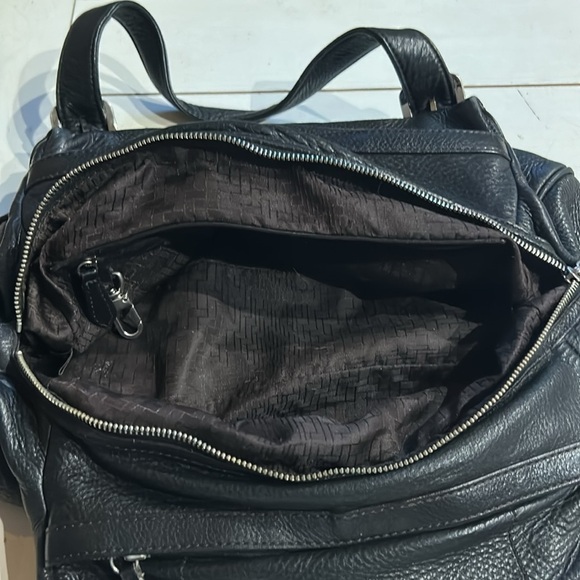 Cole Haan Black Pebble Leather Hobo Satchel Bag w/ duster bag - Picture 10 of 16